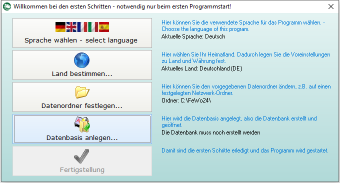 Willkommen bei den ersten Schritten