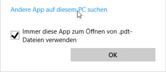 Andere App auf diesem PC suchen