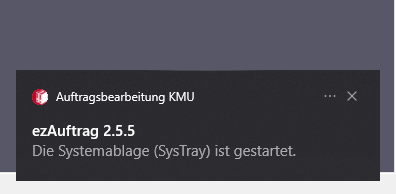 Systemablage (Meldung)