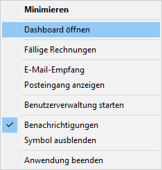 Systemablage (Men&uuml;)