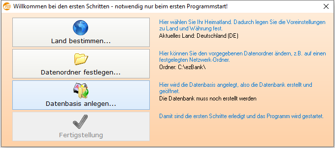 Willkommen bei den ersten Schritten