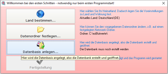 Willkommen bei den ersten Schritten