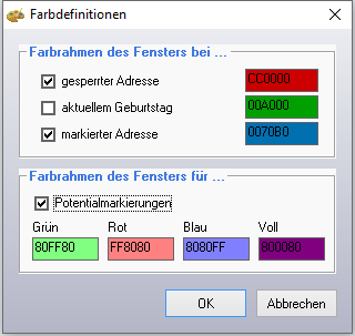 Farbdefinitionen