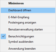 Systemablage (Men&uuml;)