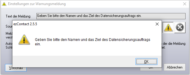 Warnungsmeldung
