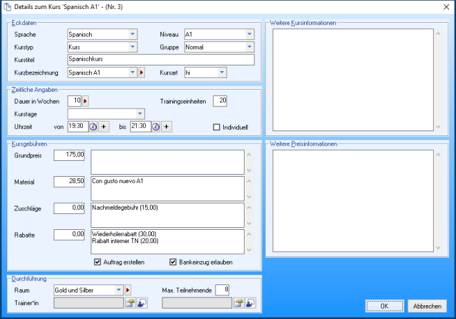 Details zum Kurs ...