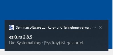 Systemablage (Meldung)