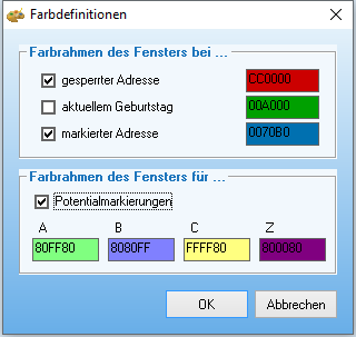 Farbdefinitionen