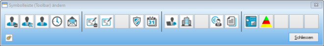 Symbolleiste (Toolbar) ändern