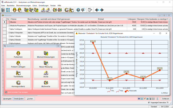 Screenshot ezBlutwerte 2.5.5